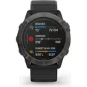 Часы GARMIN FENIX 6X PRO SOLAR TITANIUM CARBON GRAY DLC WITH BLACK BAND 010-02157-21