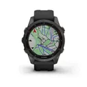 Умные часы Garmin Fenix 7S Sapphire Solar титановый угольно-серый DLC с силиконовым ремешком▪