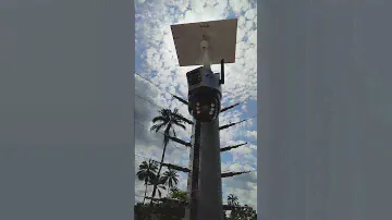 Installation of a dual Lens PTZ Solar Powered camera,with remote view for surveillance in Irrua, Edo