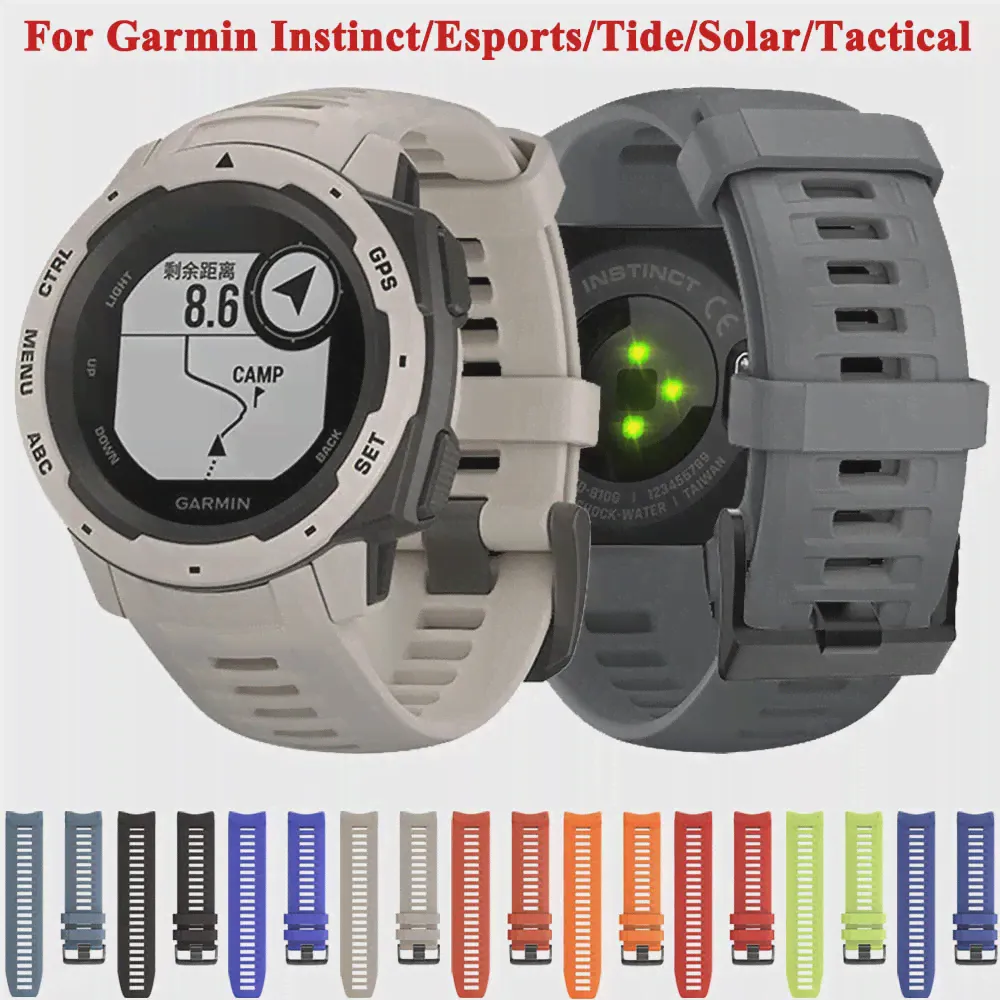 Ремешок для смарт-часов Garmin Instinct 2 Сменных Ремешка Для Garmin Instinct Solar /Тактические/Киберспортивные Силиконовые Браслеты