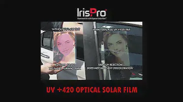 UV Skin Test  - IrisPro UV+420 Optical Solar Film | 100% Ultraviolet Rejection Tint