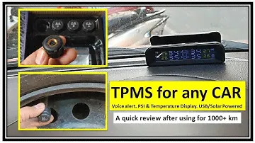 Tyre Pressure Monitoring System (TPMS) For Cars | RSI Voice Alert & Solar Powered TPMS review