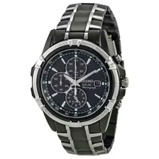 Seiko Solar Chronograph Black Dial Mens Watch ssc143 (чёрный, mbz12064)