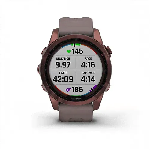 Fenix 7S Sapphire Solar титановый темно-бронзовый с сланцево-серым силик. ремешком-0