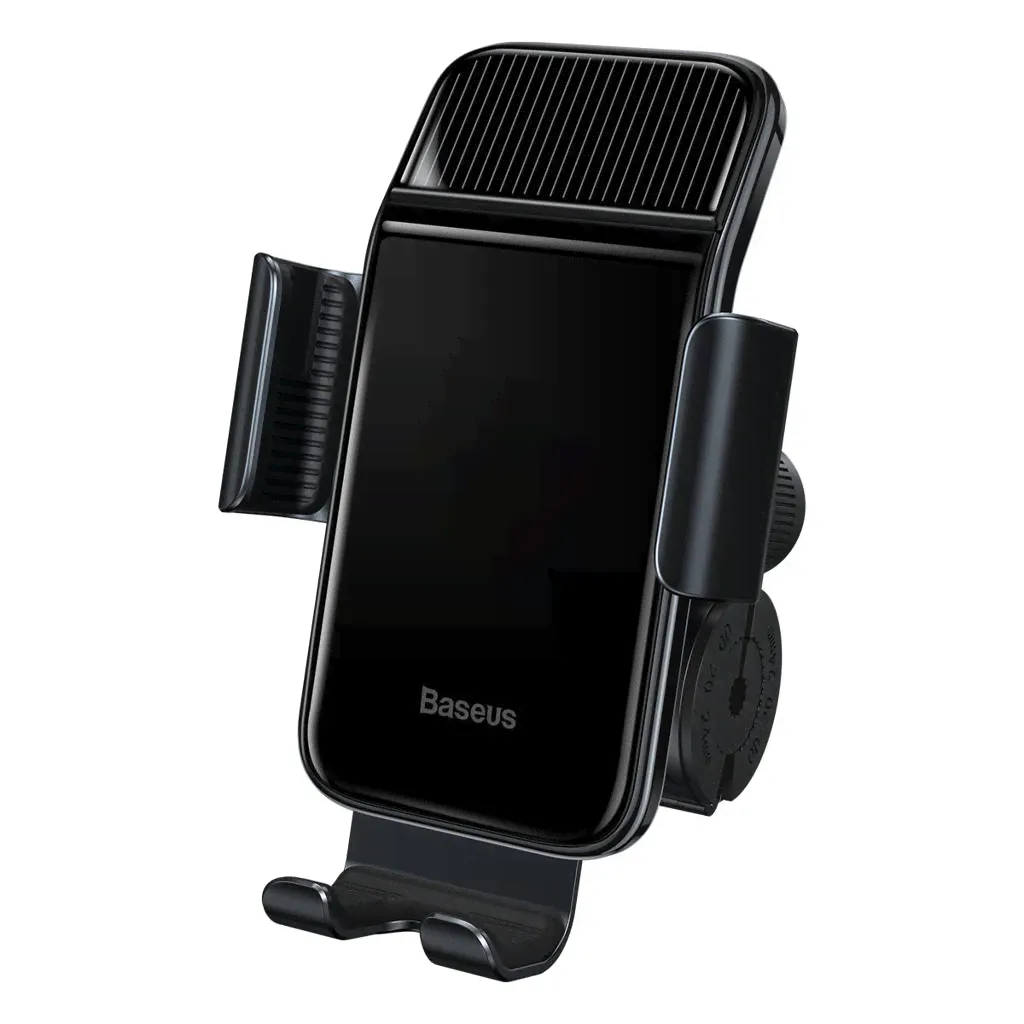 Велосипедный держатель Baseus Smart Solar Power Wireless Cycling Electric Holder. Цвет: чёрный-4