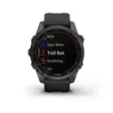 Умные часы Garmin Fenix 7S Sapphire Solar титановый угольно-серый DLC с силиконовым ремешком▪