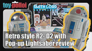 R2-D2 в стиле ретро с выдвижным обзором светового меча. Версии POTF, Droids, Glasslite, Uzay - Toy Polloi