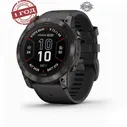 Умные часы Garmin FENIX 7X PRO Sapphire Solar Edition Титановый угольно-серый корпус с DLC-покрытием и черным ремешком (010-02778-11)