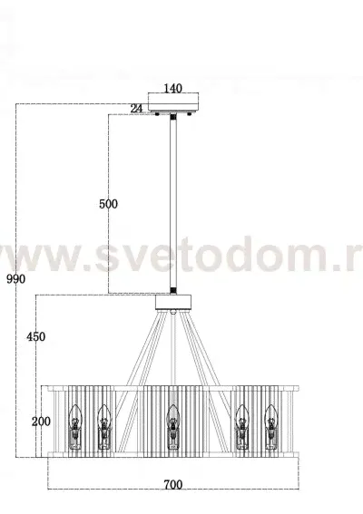 Подвесной светильник Maytoni MOD087PL-08G Solar-3