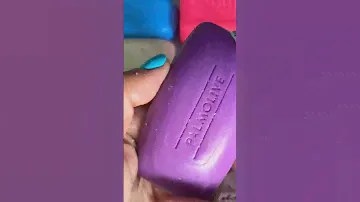 Фиолетовый ароматный Палмолив #режумыломыло #palmolive #soapcutting #asmr #soap #мылоасмр #мыло
