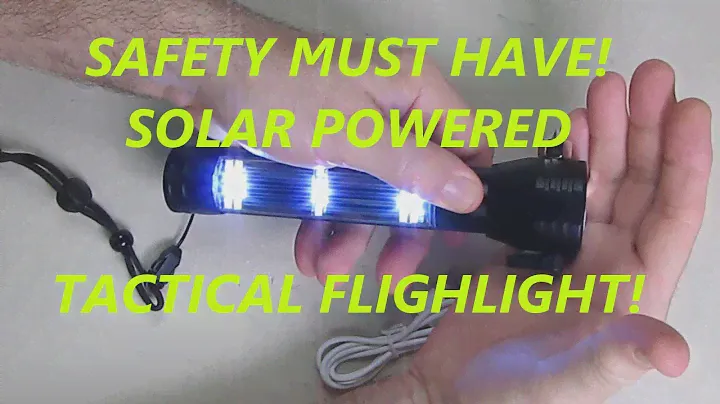 BEST LED Solar Power Tactical Flashlight Otdair -Safety Hammer,High Lumens USB Rechargeable REVIEW