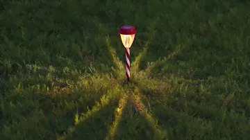 Dynaming 10Pack Solar Christmas Garden Lights Outdoor Solar Powered Solar Candy Cane Pathway Markers