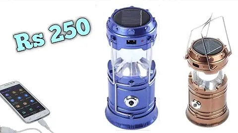 Solar Rechargeable Lantern With USB Mobile Charging