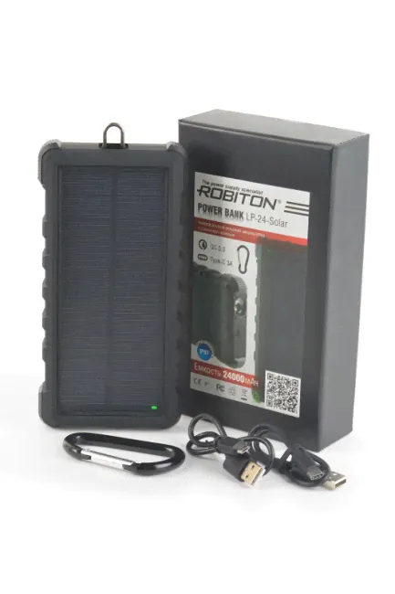 Внешний аккумулятор ROBITON POWER BANK LP-24-Solar Type-C 24000mAh-0