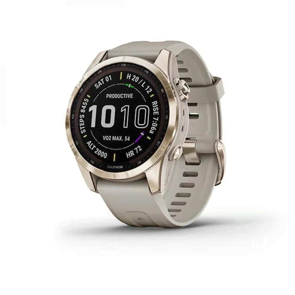 Fenix 7S Sapphire Solar Cream Gold Titanium with Light Sand Band-0
