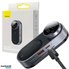 Baseus Solar FM передатчик громкой связи Bluetooth 5.0 MP3 TF