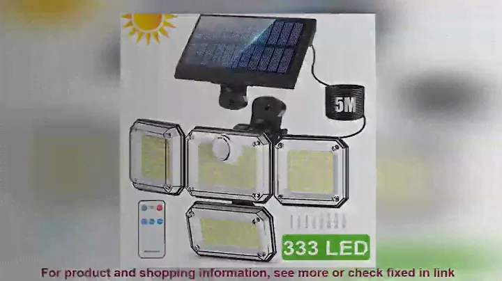 Waterproof Solar Powered Outdoor Light Motion Sensor 2000LM 333 LED Security Street Lamp Sconce Spo