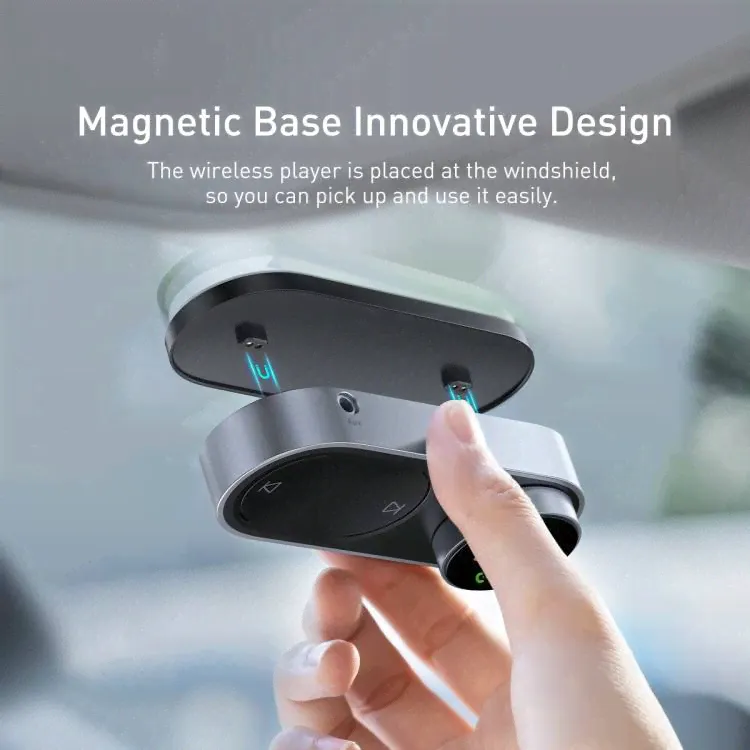 Bluetooth адаптер для автомагнитолы BASEUS Solar (черный)-0