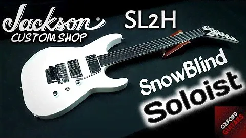 Jackson USA Custom Shop SL-2H SnowBlind Soloist Custom 2007 Snow White Pearl guitar close up video