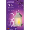 Фонарь на солнечной батарее Solar Grey 18*10 см с имитацией пламени, IP44 (Kaemingk)