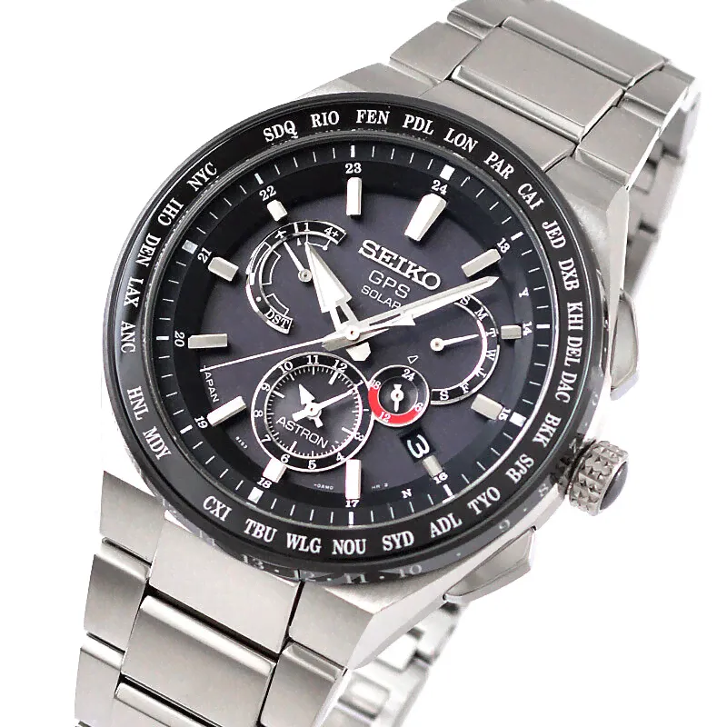 SEIKO ASTRON SBXB123 Executive Line Titanium GPS Radio Solar Watch Mens-0