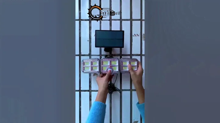 Triple LED Solar Wall Light