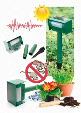 Прибор для отпугивания животных ультразвуковой на солнечной батарее (solar ultrasonic powered animal repeller)-2