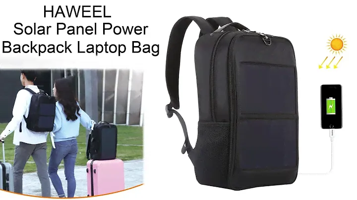 HAWEEL Solar Panel Power Backpack Laptop Bag video