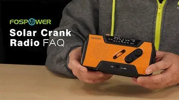 FosPower Model A1 2,000mAh Emergency Solar Crank NOAA Weather Radio FAQ