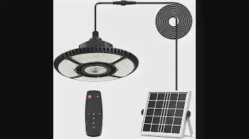 ICOFRU Remote Control 136LED Indoor Outdoor Solar Pendant Light