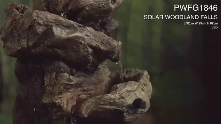 Solar Woodland Falls Water Feature