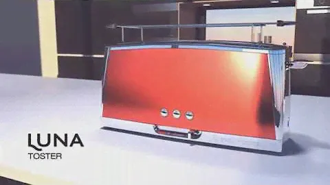 Toster Luna Solar Red Long Slot 23250-56 Russell Hobbs