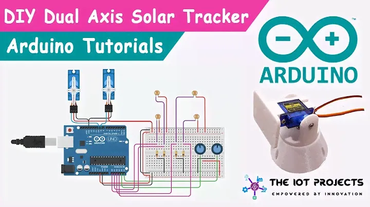 Dual Axis Solar Tracker Arduino Project Using LDR and Servo Motors