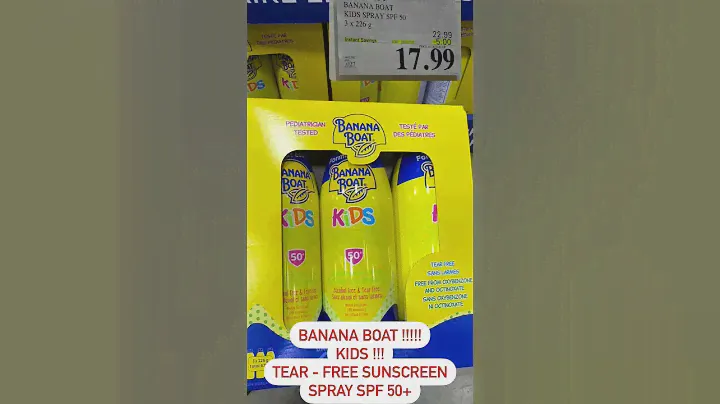 BANANA BOAT !!!!!KIDS !!!TEAR - FREE SUNSCREEN SPRAY SPF 50+