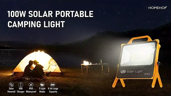 Solar Emergency Rechargeable Portable Flood Lights For Home Outdoor Garden Waterproof Camping Lamp