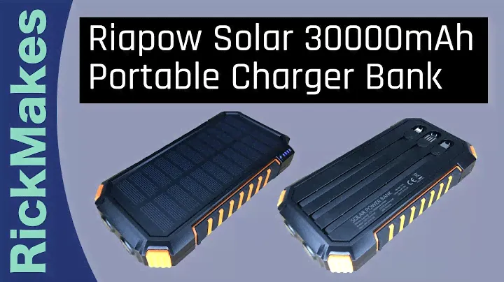 Riapow Solar 30000mAh Portable Charger Bank