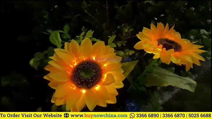 Solar sunflower simulation lawn lamp HW 14 2pcs