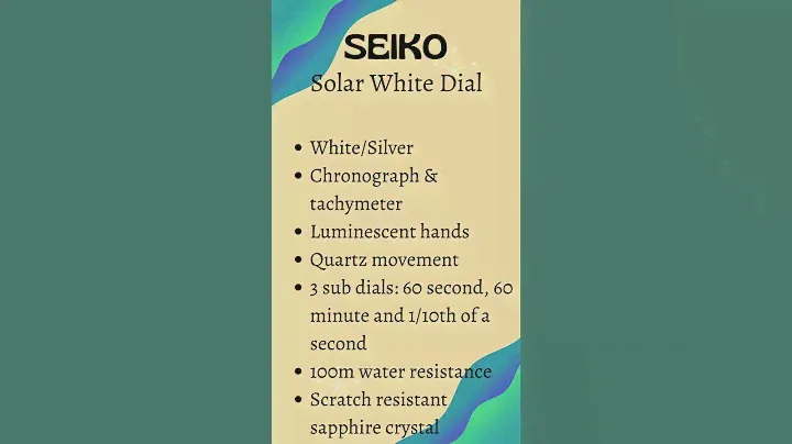 SEIKO Solar White Dial - MEN'S BUDGET WATCH OF THE DAY 02.08.23