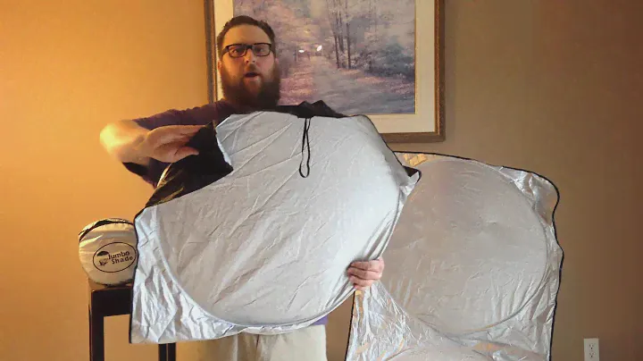How To Fold Your Jumbo Shade car sunshade Method 2 - www.SunFilledLife.com