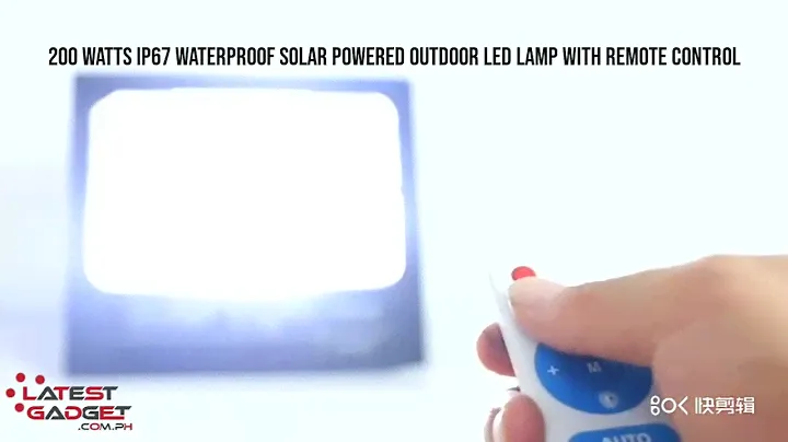 200 Watts IP67 Waterproof Solar Powered Outdoor LED Lamp With Remote Control