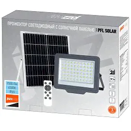 Прожектор светодиодный 150Вт 1500Лм 6500К IP65 с солнечными панелями PFL SOLAR 150 6500K IP65 .5044425 Jazzway-0