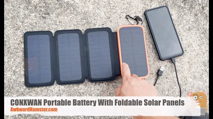 CONXWAN Portable Battery With Foldable Solar Panels
