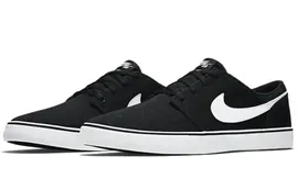 Кроссовки мужские Nike SB Portmore II Solar CNVS черно-белые
