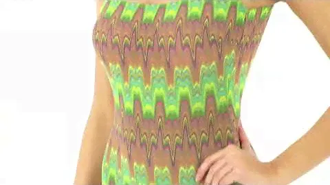 Solar Women's Tan Thru Missoni Gold One Piece | SwimOutlet.com
