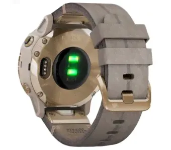 Часы для спорта Garmin Fenix 6S Pro Solar Light Gold Shale Grey Suede-2