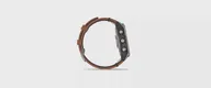 Fenix 7 Sapphire Solar титановый серый с коричневым кожаным ремешком (010-02540-31)