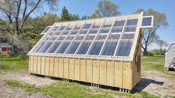 Solar kiln build progress picture capture Woodland Mills HM130