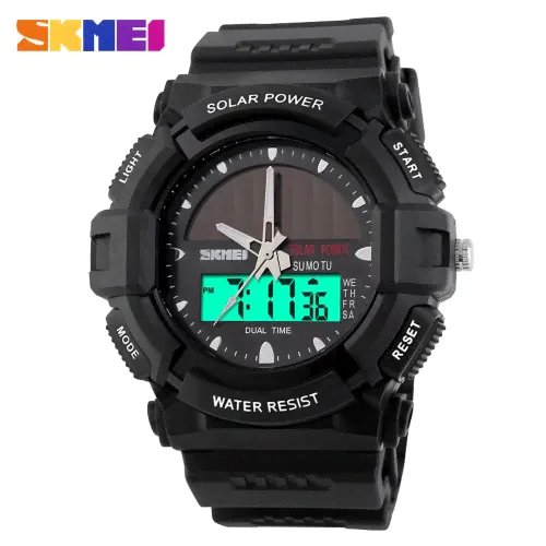 SKMEI Solar Power Analog-Digital Wristwatch-0