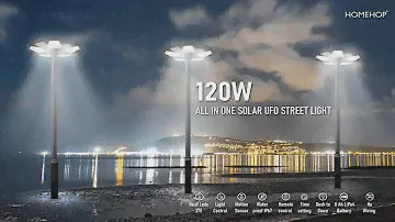 Street Lighting Solar UFO LED Lights System For Outdoor Garden With Motion Sensor & Remote Control