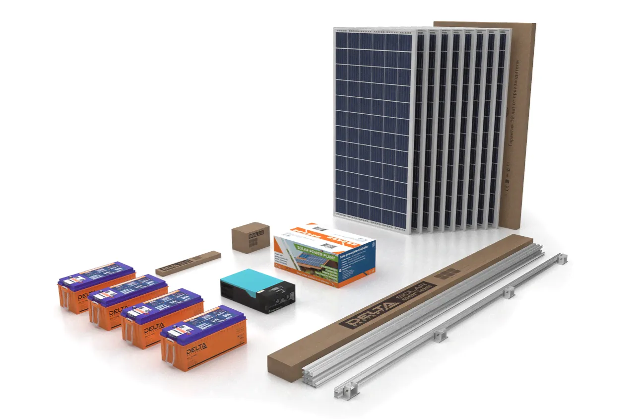 Солнечная электростанция SOLAR ECO 5 с углом-0